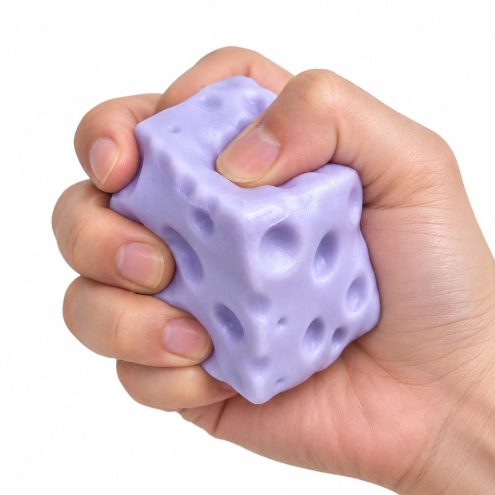 Super Soft Cheese Squishy Toy 5cm Cheese Slow Rebound Toy Cheese Squeezed Toy for Kids Adults