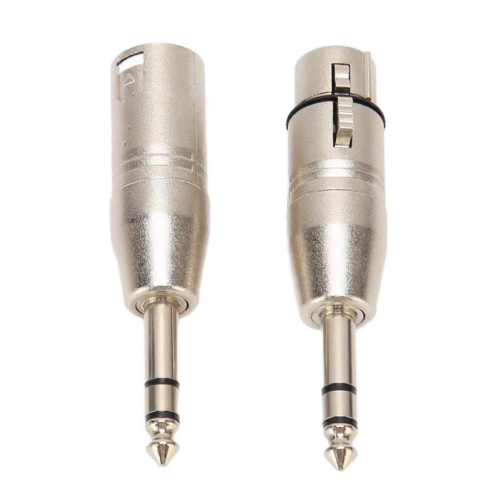 2Pcs 1 4 Inch TRS to XLR Adapter 6.5mm Stereo 1 4 TRS Male to XLR 3Pin Female and Male Stereo Balanced Sound Connector