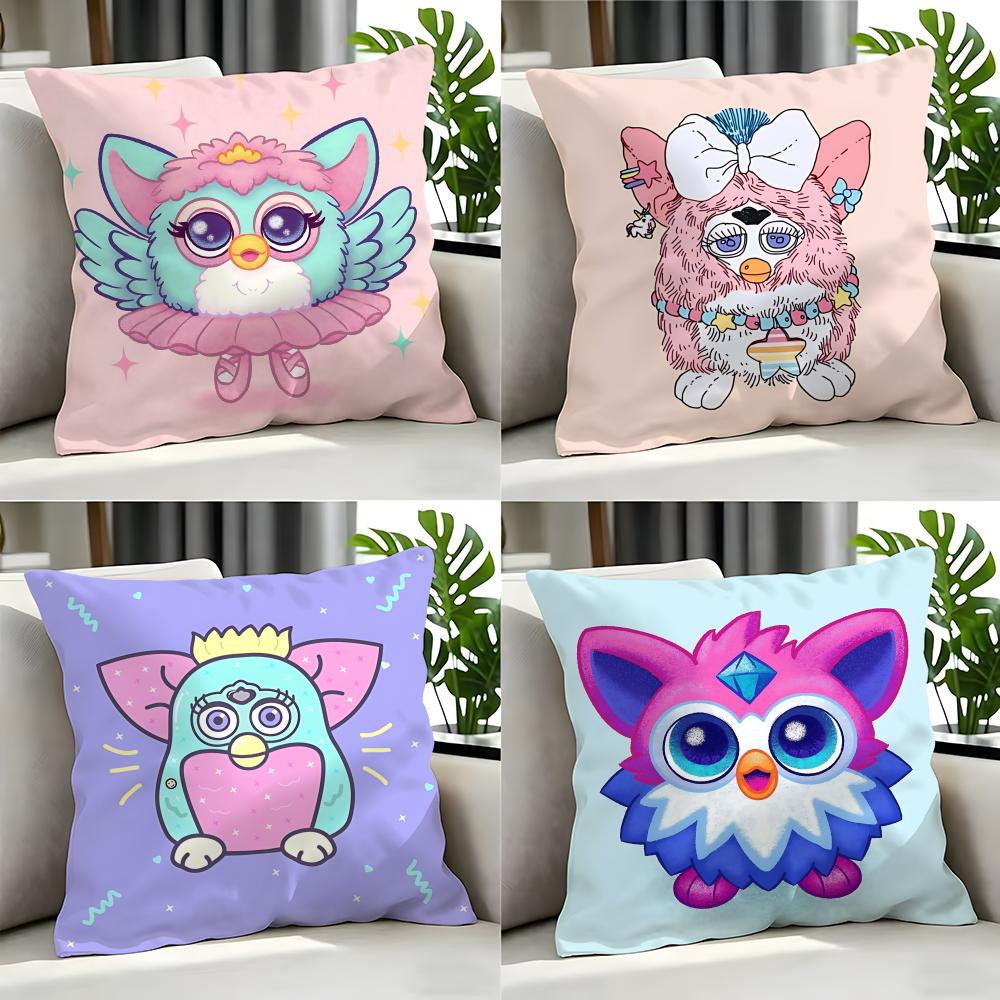 cute Furby Cushion Cover Cushion Cover Set Pcs x x x Pillowcase Decorative Sofa Home Decor