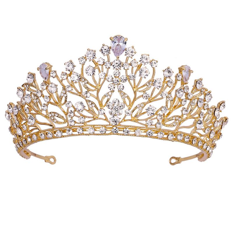 Kwiat cyrkon kamień krzyż tiary panna młoda opaski z koroną księżniczka stroik ślubny diadem korowód bal ślubna biżuteria do włosów