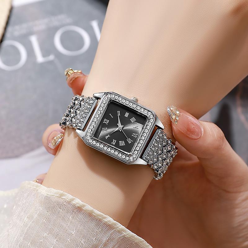 Nieuwe Mode Dames Armband Vierkante Horloges Dames Quartz Polshorloge Voor Valentijnsdag Verjaardagscadeaus