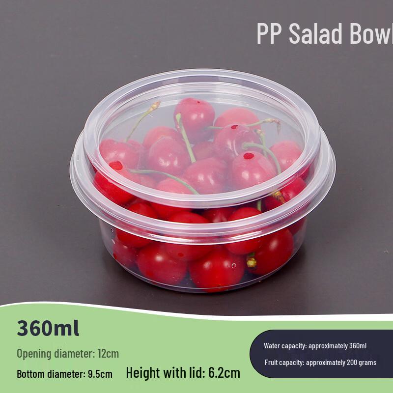 Jing Zhi Feng PP Takeaway Dessert & Fruit Salad Containers