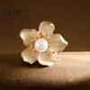 Elegant Scarf Holder Buckle Shirt Ring Clip Slide-on Flower Sun
