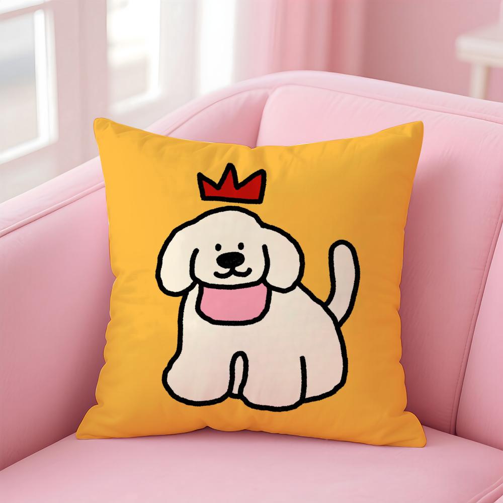 Happy D-Dog Cushion Cover Comfortable Reversible Pillow Cover Ideal for Car Sofa Bedroom & Beyond