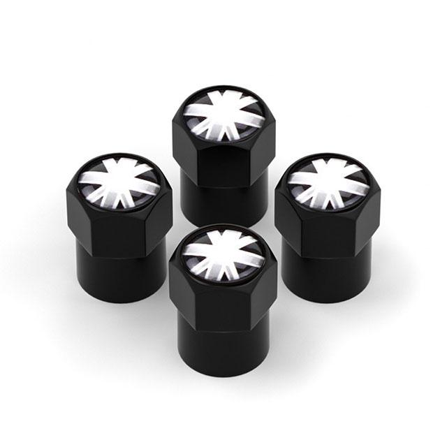 4Pcs/Set Car Tire Valve Caps Wheel Valve Cap Auto Tyre Air Valve Stem Caps Dust Cover for F1 UK Flag Car Vehicles Styling