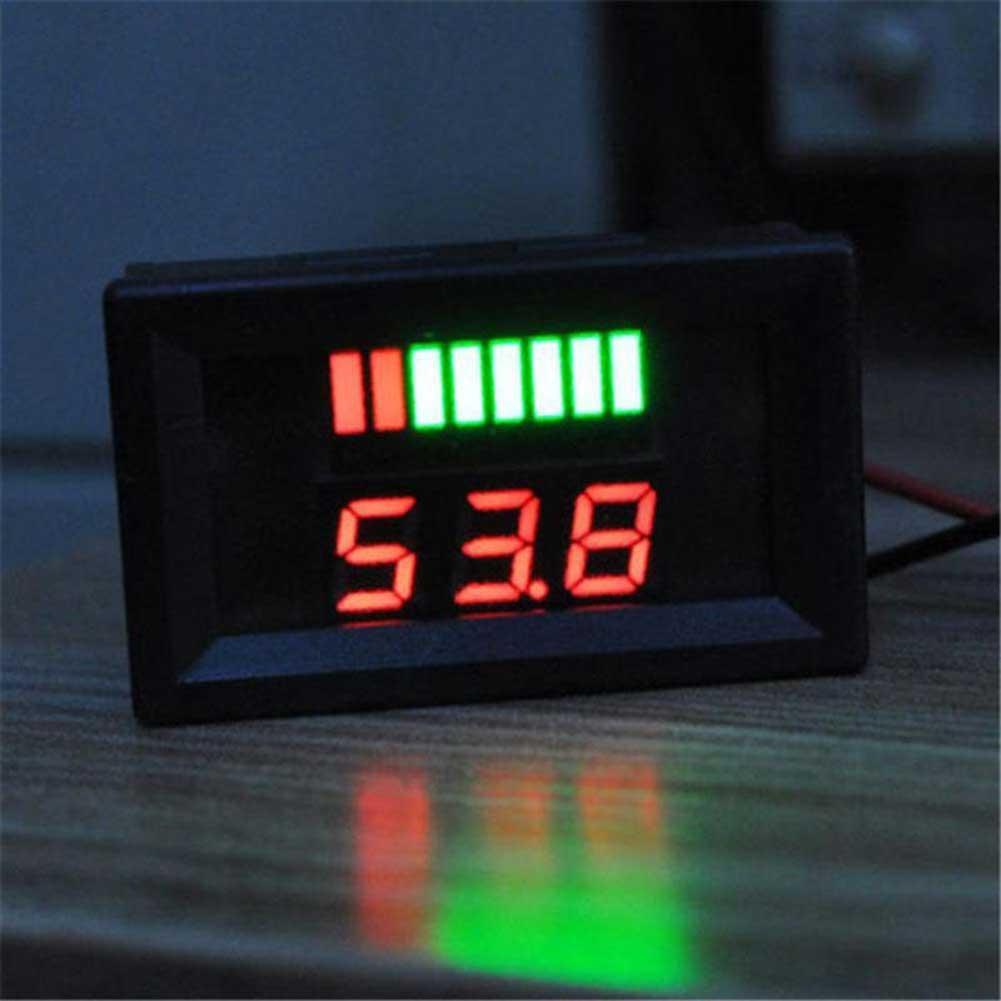 Universal Electric Vehicle Power Meter Battery Lithium Battery Power Meter LED Measuring Table Portable Gauge12 24 36 48 60V
