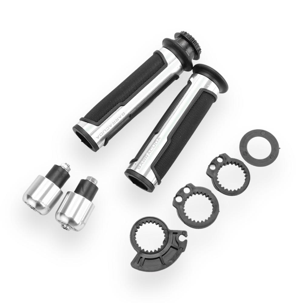 Cross Border Motorcycle Off-road Vehicle Modification Accessories CNC Handle Rubber Protection Plug Electric Balance серебряный