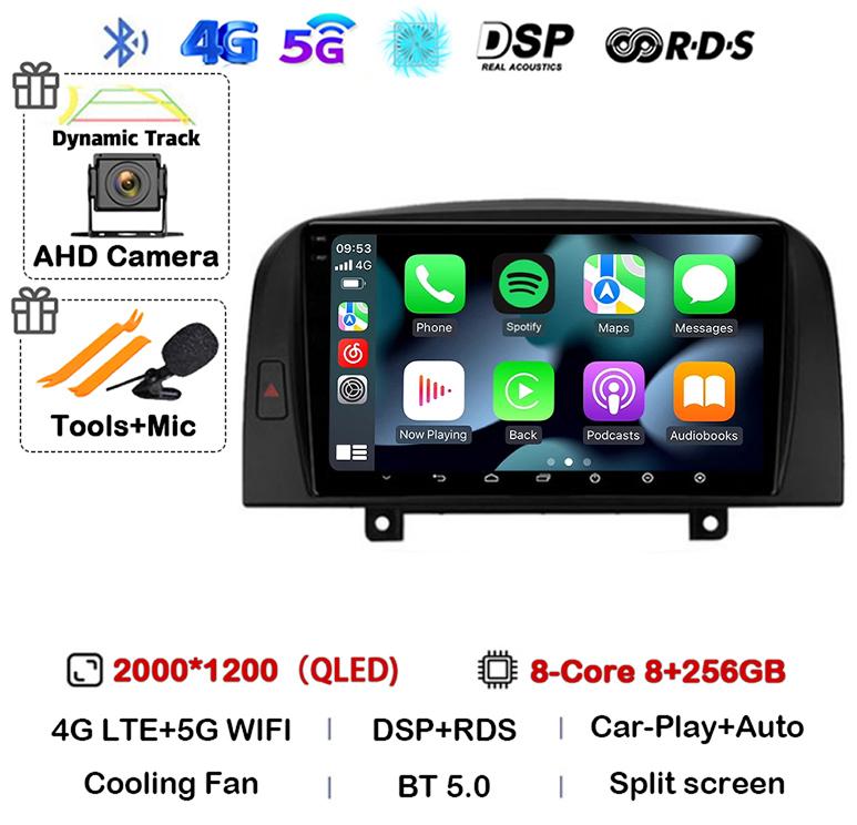 Android 14 Carplay 4G+WIFI Car Radio For Hyundai SONATA NF 2004 2005 2006 2007 2008 GPS Autoradio Multimedia Video Player Stereo