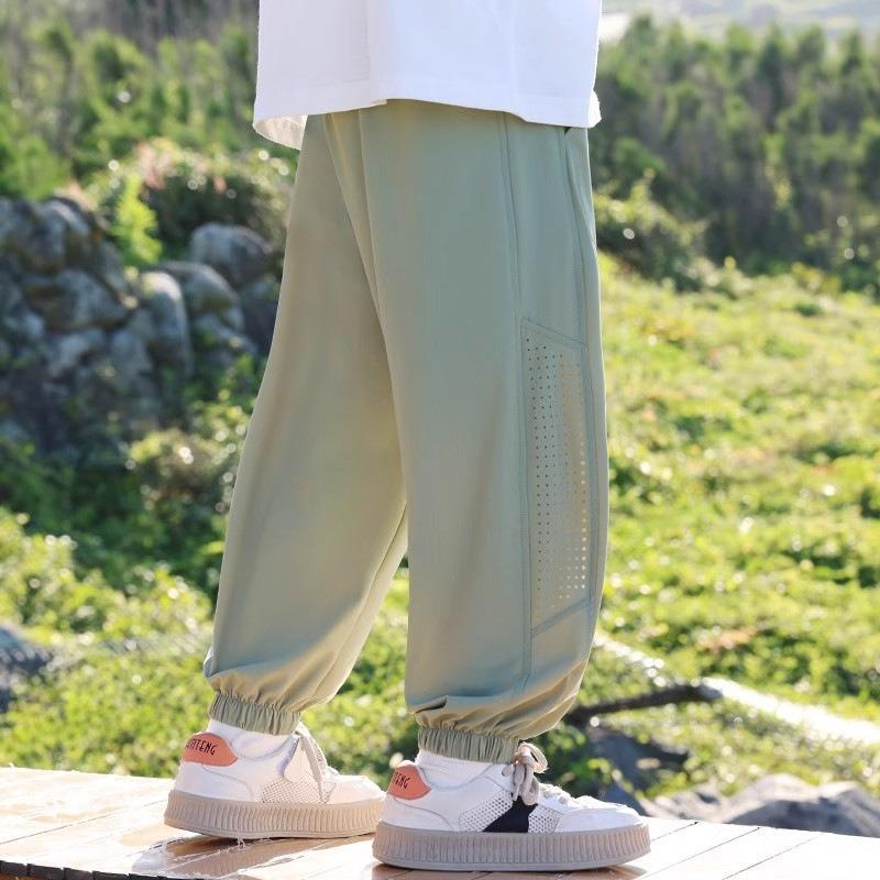 Jungen Kinder Sommer Dünnes Netz Schnelltrocknend Anti-Mücken Lässig Sport Lange Hosen