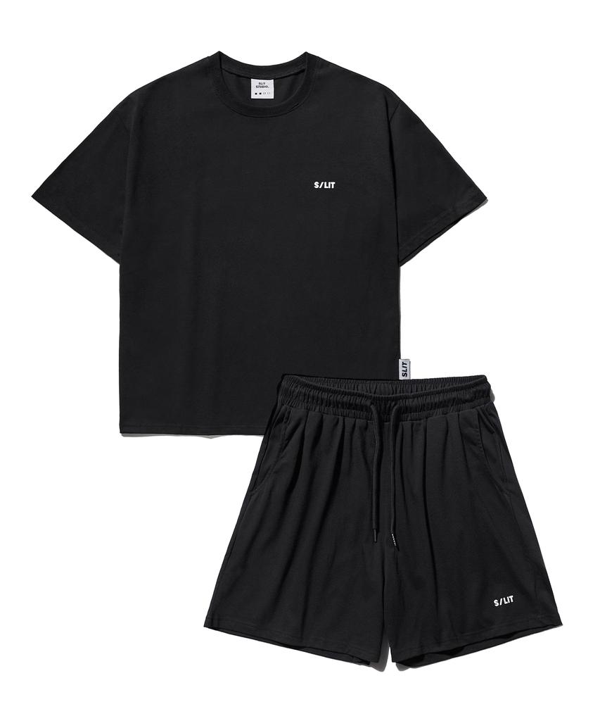 Eseulisseutyudio Basic Logo Oversized Short Sleeve And Shorts Set