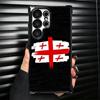 Georgia Passport Flag Plating Phone Case For Samsung Galaxy S24 S25 FE S26 Edge S23 Ultra S22 S21 Plus S20 Anti-Fall Airabag Cov