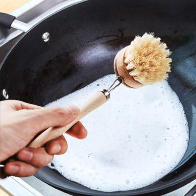 Stove Washing Brush Decontamination Rich Foam Bamboo Multipurpose Kitchen Scrub Brush for Home