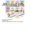 Ink Proof Paper Coloring Book 8PCS Children's Cartoon Book, Animals/Fruits/Vehicles/Fairy Tale Characters Theme, Thickened Ink-proof Creative Drawing