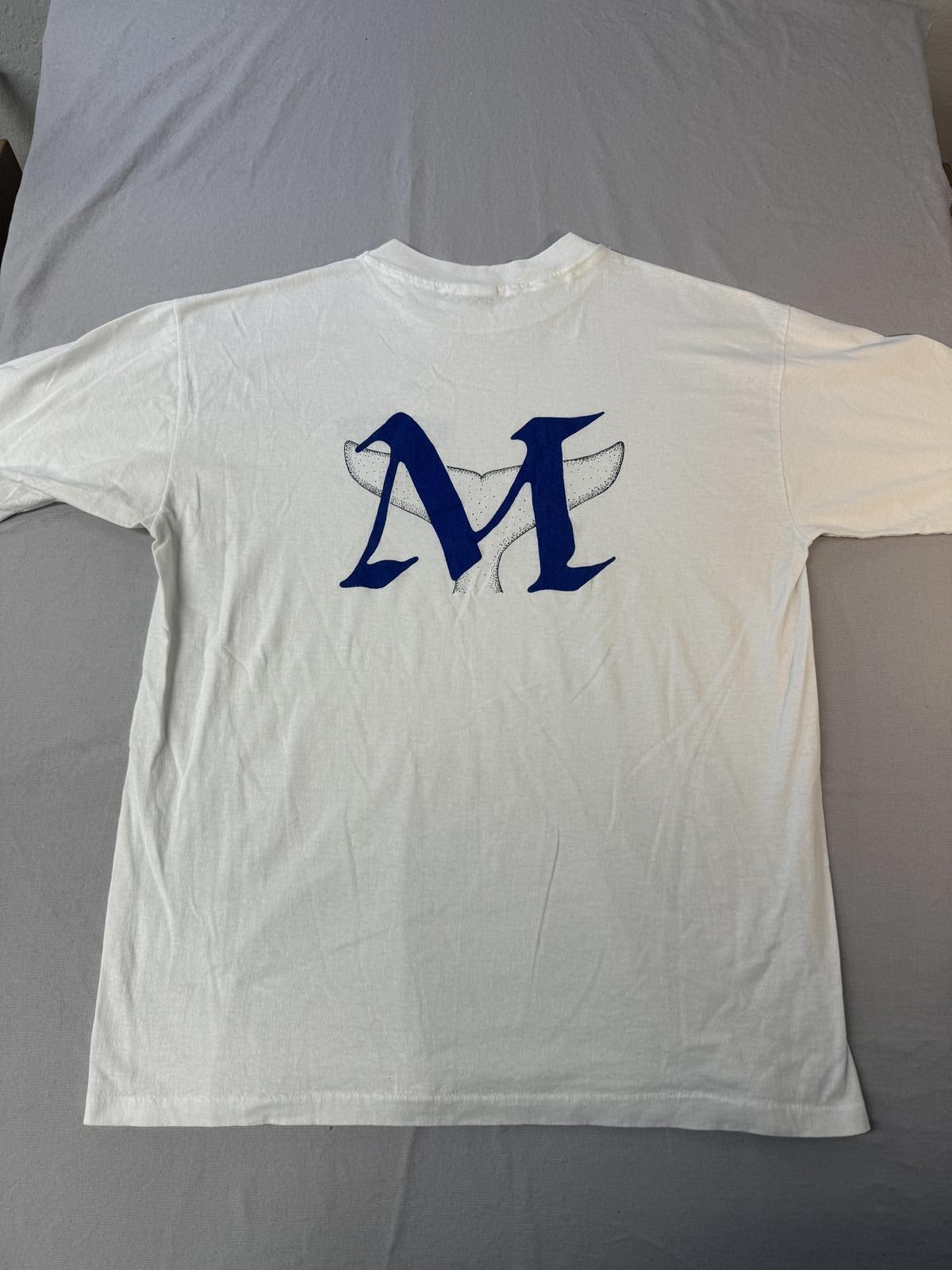 VTG Mariner High School T-shirt Class of 1991 Whale Tail L S