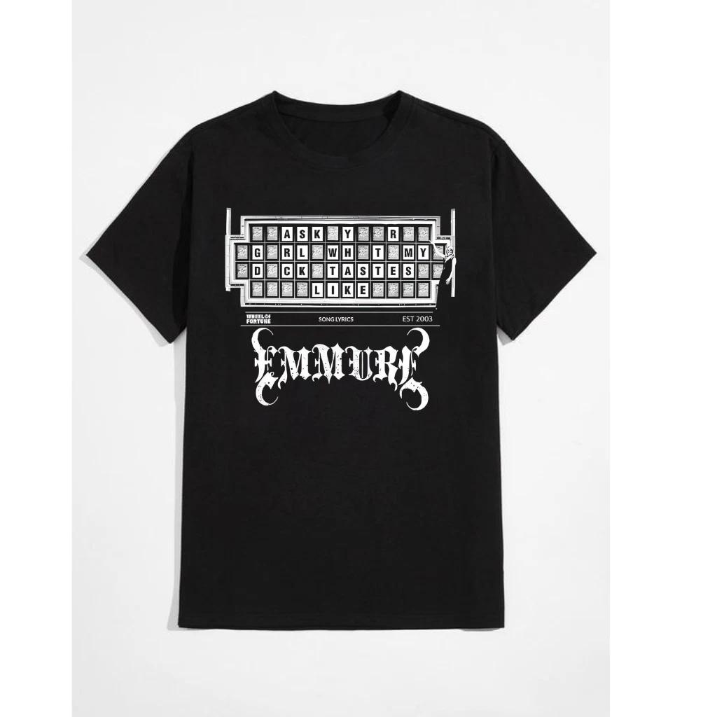 **Emmure “Wheel of Fortune” Song Lyrics T-Shirt (S–5XL)** XL