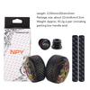 Road Bike Bar Tape Breathable Bicycle Bar Tape EVA/PU Anti-Skid Shock Absorber Bike Wrap Tape with 1 Pair Bar Plugs