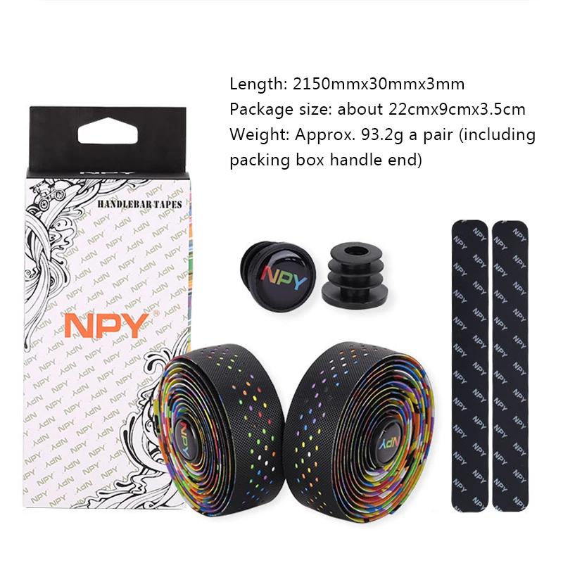 Road Bike Bar Tape Breathable Bicycle Bar Tape EVA/PU Anti-Skid Shock Absorber Bike Wrap Tape with 1 Pair Bar Plugs