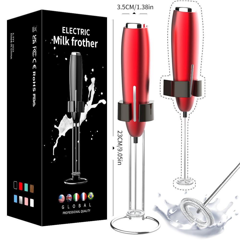 

1pcs Milk Frother Hand Blender Wireless Mini Drink Mixer Foamer Household Kitchen Stirring Tools Electric Egg Beater червоний
