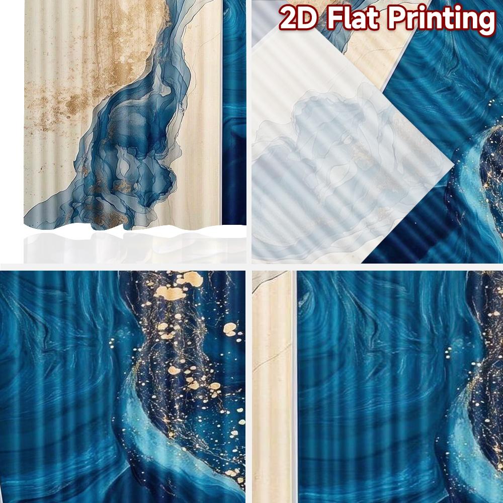 2D flat Photography Backdrop Background cloth Blue and Gold 100% Polyester Festive Wall Decor Use for New Year celebration