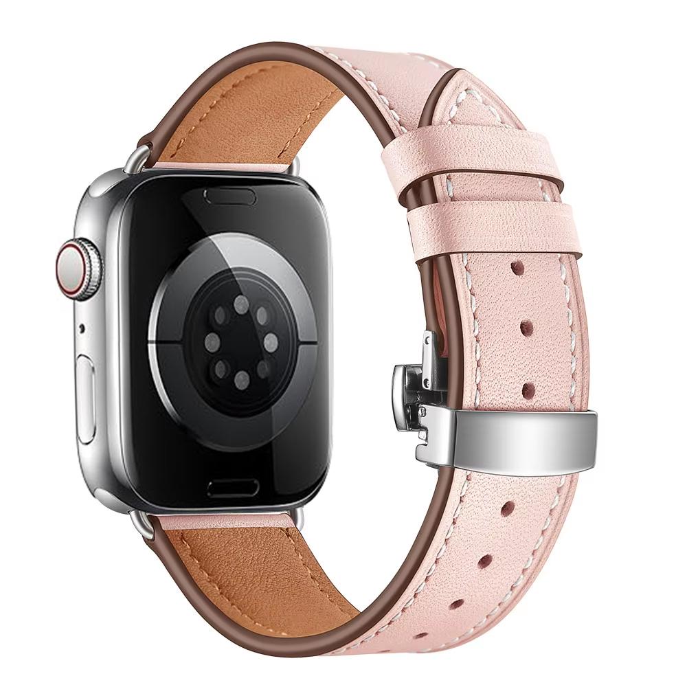 Genuine Leather Strap For Apple Watch Bands 46mm 45mm Ultra2 49mm 44mm 40 41 42mm Bracelet Correa iWatch Series 10 8 7 9 SE 6 5