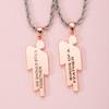Trendy Hip Hop Double Crooked Head Pendant Necklace - Perfect Valentine's Day Gift