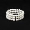 European and American Light Luxury High-grade Flash Pearls Multi-layer Stacked Necklaces Retro-level Full Diamond Neck Chain Earrings Bridal Set