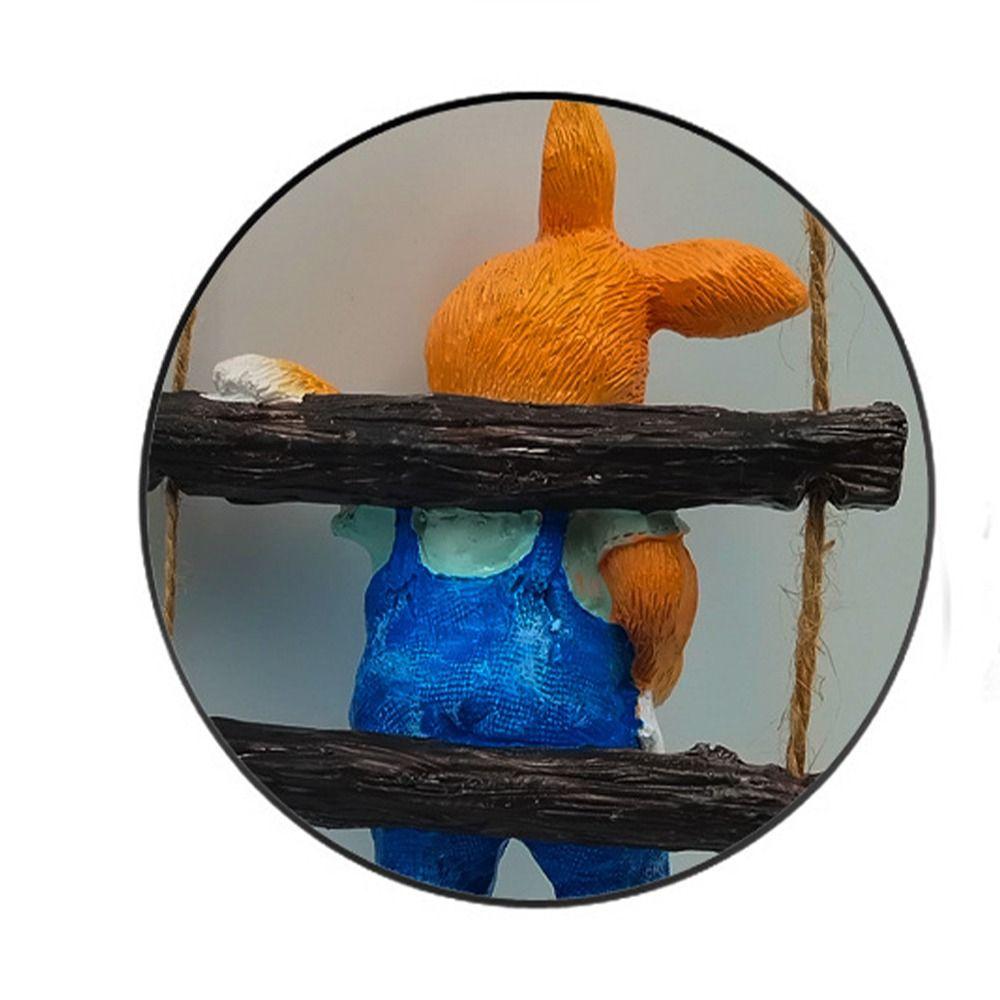 Resin Rabbit Tree Hanging Cartoon Animal Sculpture Bunny Statue Pendant Valentine's Day