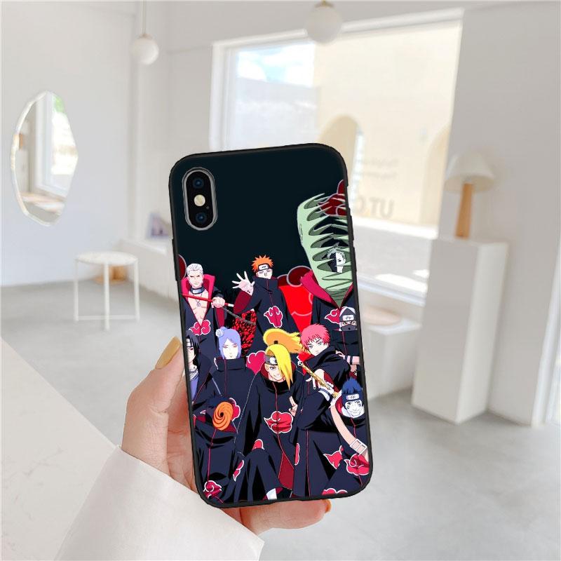 PP5 Anime Naruto Akatsuki Soft Shell Phone Case for Redmi Note 10 11 12 Pro Max 10S 10C 10T 11A 11S 12S 12C