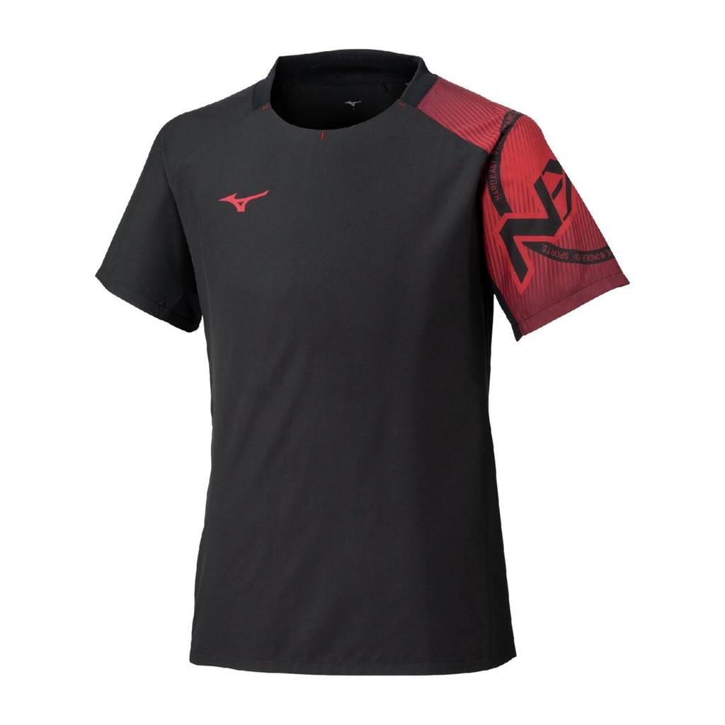 Volleyball wear N-XT Short-sleeved training jacket/windbreaker shirt for club activities V2MEC000 Unisex Black/Red XL