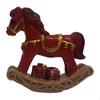 Small Christmas Rocking Horse Decor Animal Statue Collectible Sculpture for Anniversary Bedroom