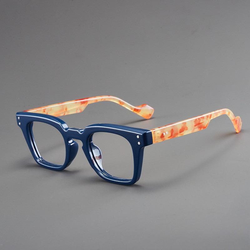 Luxury Brand Presbyopic Glasses Women Men Big Frame Fashion Reading Glasses New Retro Anti Blue Light Eyewear Color Block Frame