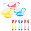 Puntos Kids Baby Child Suction Cup Training Feeding Bowl + Spoon + Fork Tableware Set