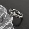Trendy Handmade Ribbed Cross Minimalist Men's Open Ring Vintage Creative Punk Hip Hop Cool Personalized Jewelry Accessories
