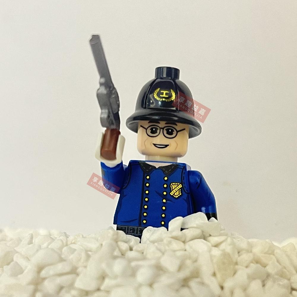 Police Wolf or Deer Detective Science  Valkyrie Building Blocks DIY mini action toy figures Assemble Bricks Children toys Gifts