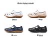 Women's Summer Genuine Leather Moccasins: Casual Sandals with Hollow Design - Perfect for Moms and Nurses