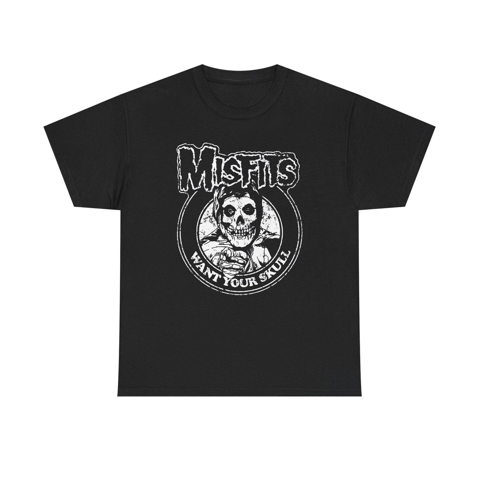 Misfits We Want Your Skull Shirt, Misfits Punk Band Tee, Crimson Ghost Horror Punk T Shirt, Vintage Misfits Graphic Tee 150