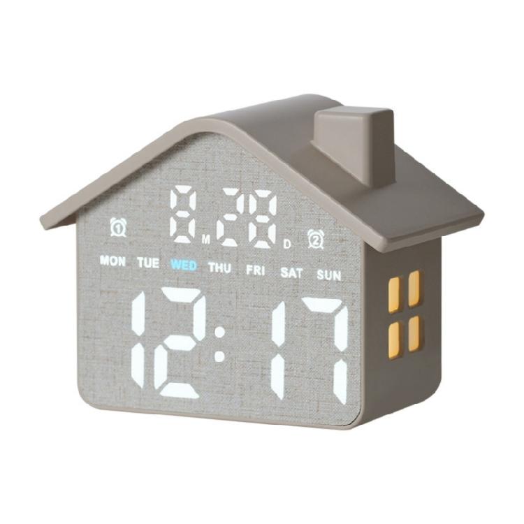 

Bedsides Digital Alarm Clock For Children Offering Gentle Night Light And Accurate Timekeeping Function Two Alarms сірий колір