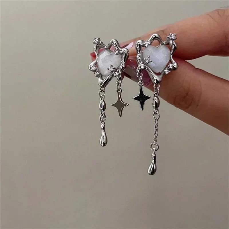 Neue Mode Süßer Cooler Wind Liebe Quaste Stern Ohrringe Frauen Design Senior Sense Mode Persönlichkeit Ohrring Party Schmuck Geschenk