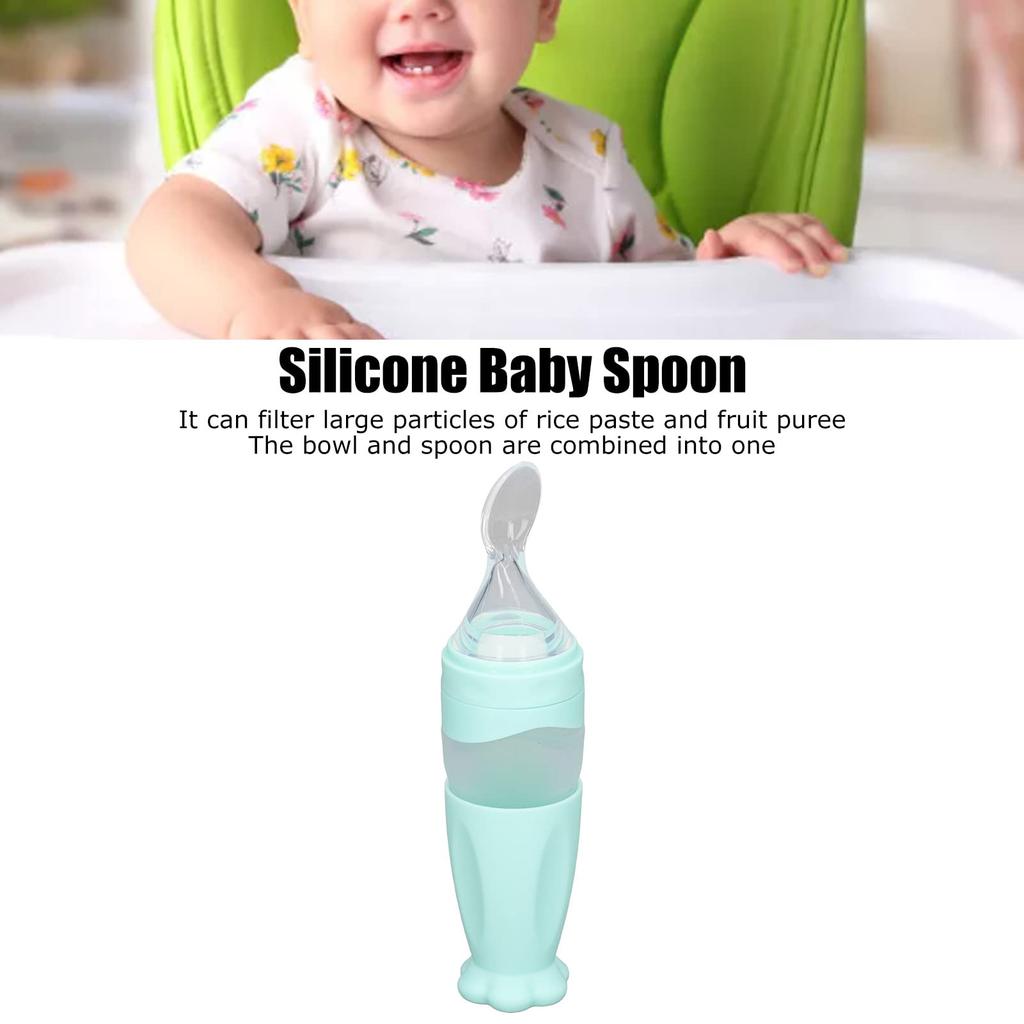 Baby Bottle Design Baby Bottle Spoon Spoon, Filtration-Safe (Blue)