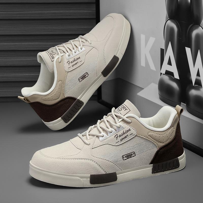 

Shoes men s shoes autumn lightweight soft-soled sports flat shoes middle school students trend versatile low-top casual ultra-light 47 бежевый