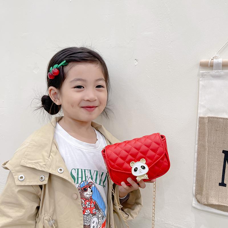 Trendy Girls Panda Pattern Kids Lightweight Crossbody Bag For Daily Outfits