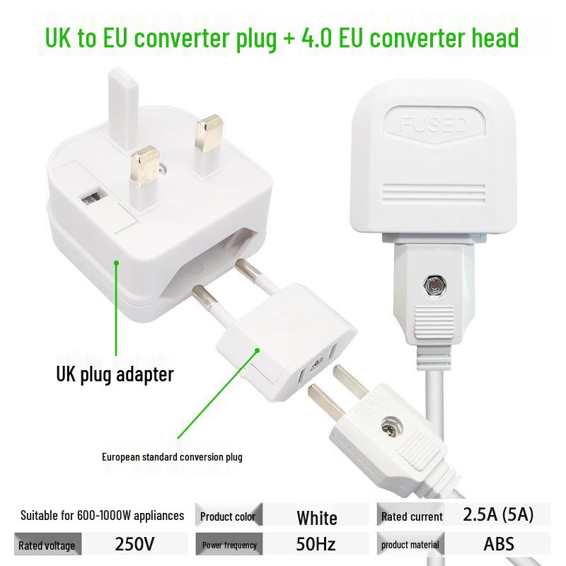 Hong Kong UK Travel Adapter: Multi-function One-to-Three Converter Socket