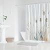 Dandelion watercolor shower curtain fluffy seed heads soft background simple bathroom decor polyester for bathroom