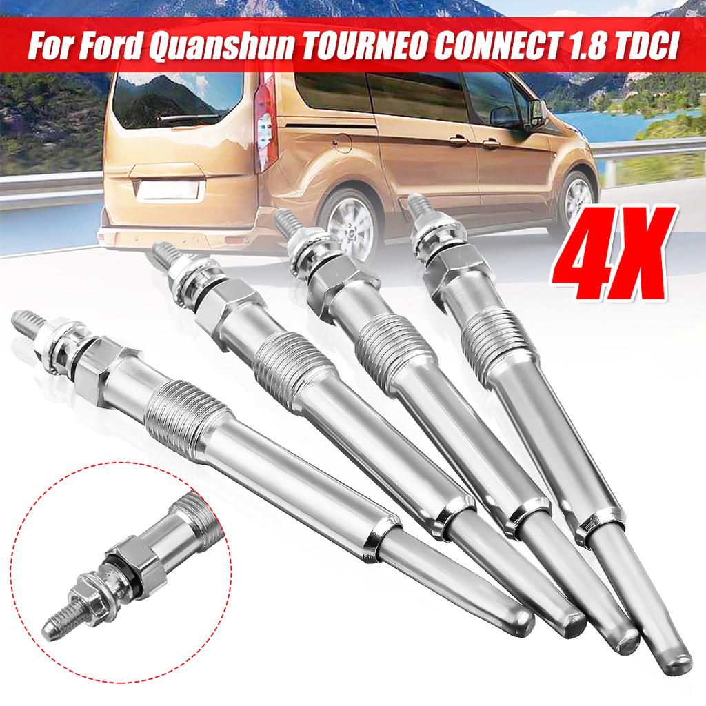 4Pcs Diesel Heater Glow Plugs Fit For Ford TRANSIT TOURNEO CONNECT 1.8