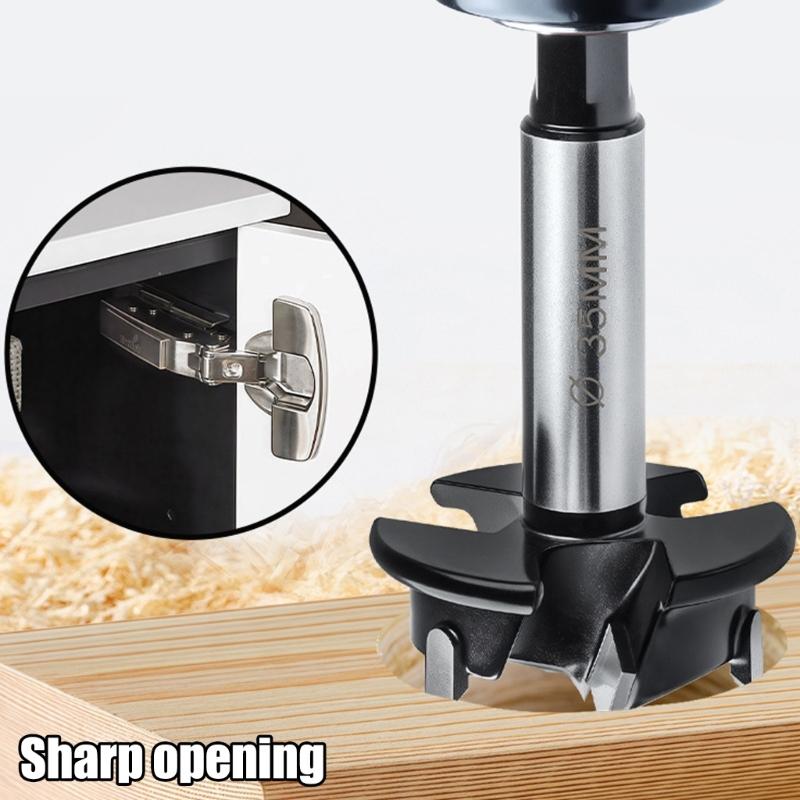35mm 3 Schneiden Scharnier Einlassfräser Professioneller Bohrer Holzbearbeitung Scharnierfräser Werkzeug Für Türbeschläge Setups
