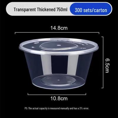OEING Round Transparent Disposable Food Containers