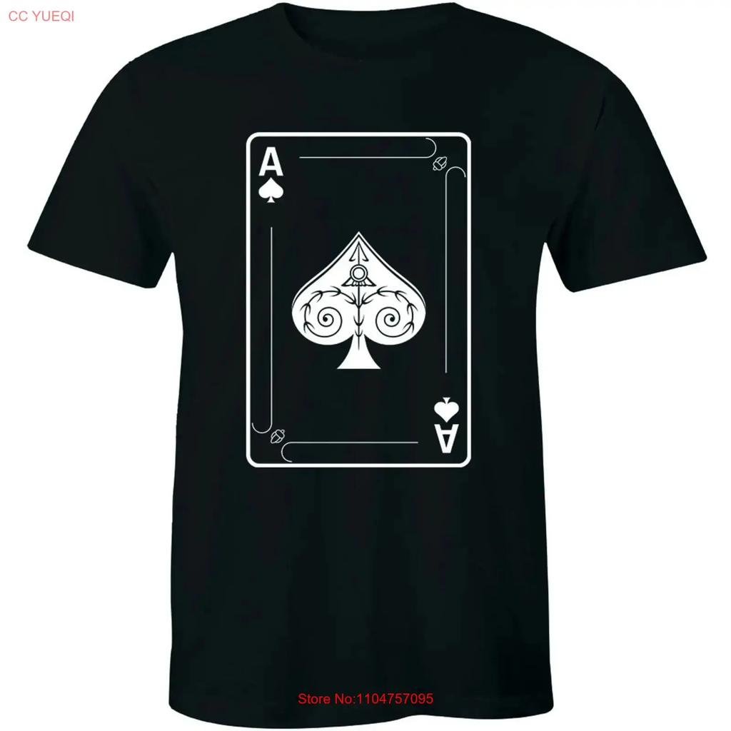 Ace Of Spades Unisexs T Shirt Real Players Gambling Poker Playing Cards Vintage Stylish Homme Top For Everyday Wear