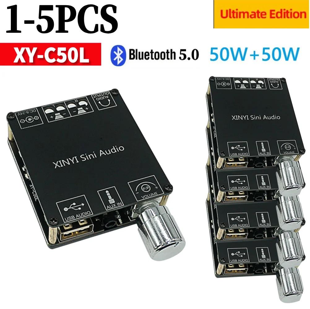 1-5PCS XY-C50L 50Wx2 Bluetooth-Compatible Stereo Audio Module Subwoofer Amplifier Board