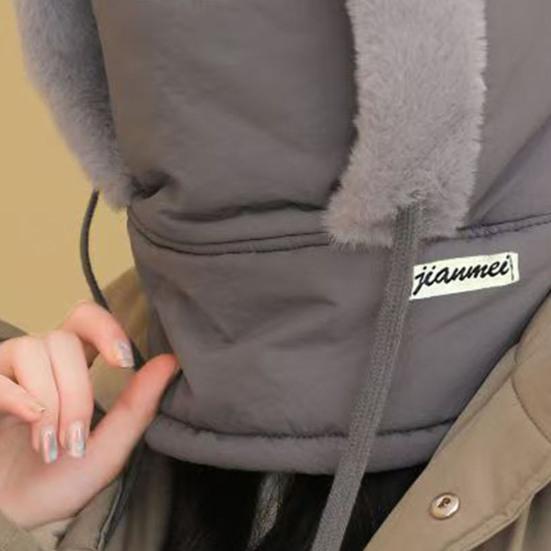 Winter Balaclavas Hat for Men Women Thick Warm Hooded Scarf Hat Fleece Drawstring Hoodie Face Cushion Ski Snow Skull Cap for Cold Weather