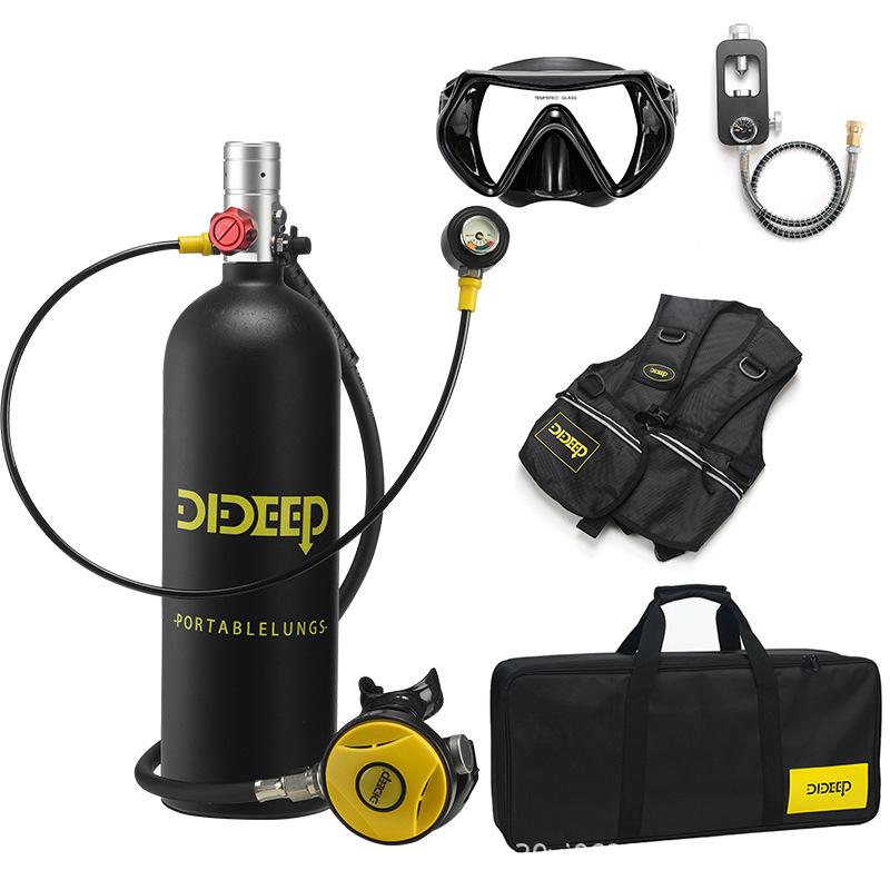 DIDEEP X5000Pro 2L Scuba Diving Equipment with Oxygen Tank & Residual Pressure Gauge
